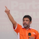 Presiden Konfederasi Serikat Pekerja Indonesia (KSPI) yang juga merupakan Presiden Partai Buruh, Said Iqbal (Istimewah).