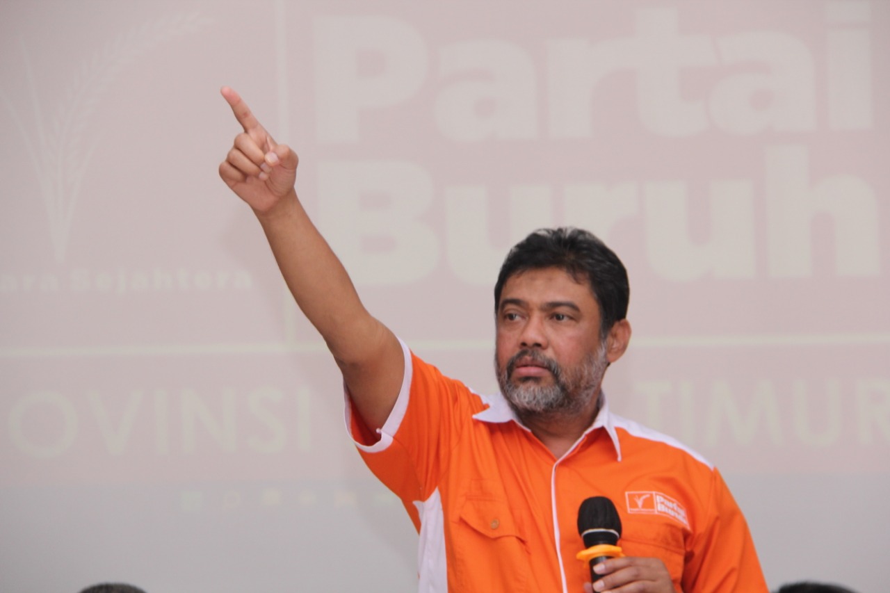 Presiden Konfederasi Serikat Pekerja Indonesia (KSPI) yang juga merupakan Presiden Partai Buruh, Said Iqbal (Istimewah).