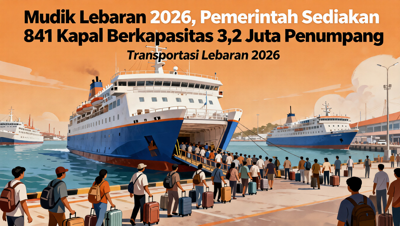 Mudik Lebaran 2026, Pemerintah Sediakan 841 Kapal Berkapasitas 3,2 Juta Penumpang