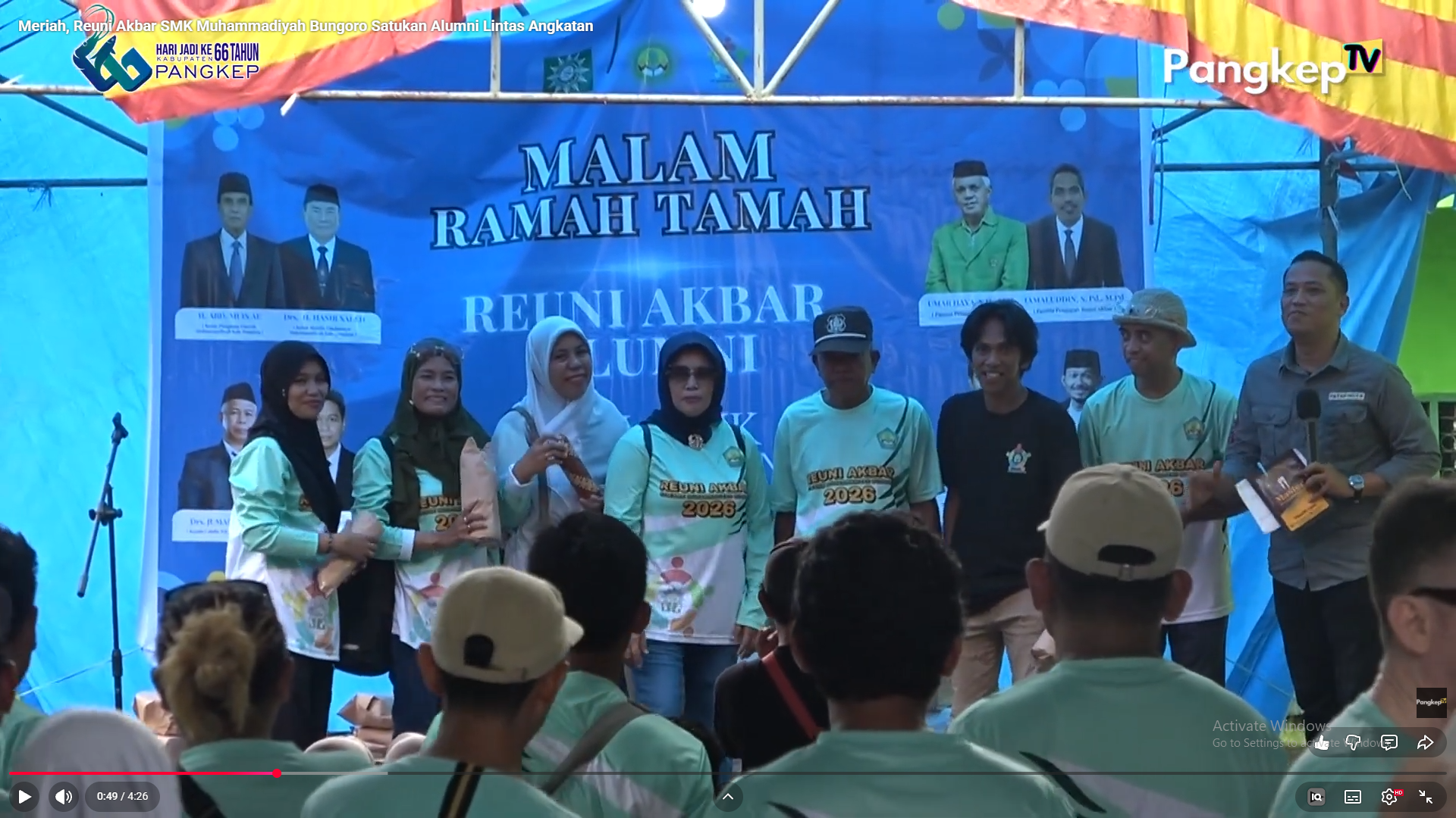 STM/SMK Muhammadiyah menggelar Reuni Akbar dengan mengusung tema “Merajut Kebersamaan dalam Menjalin Hubungan Silaturahmi Sesama Alumni”. Kegiatan ini berlangsung meriah di SMK Muhammadiyah Bungoro, Senin (23/3/2026). (Pangkep TV).