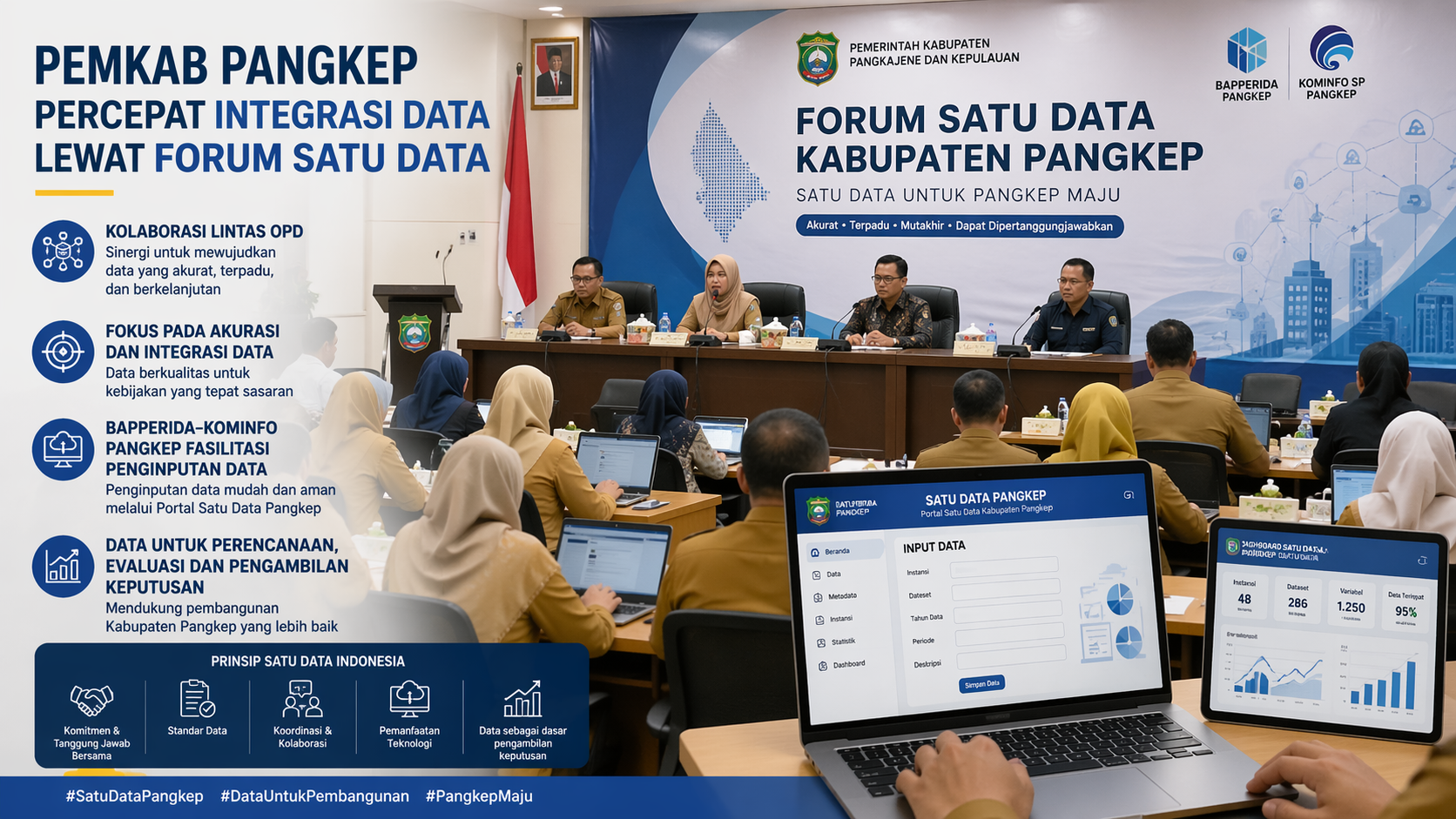 Pemkab Pangkep Percepat Integrasi Data Lewat Forum Satu Data