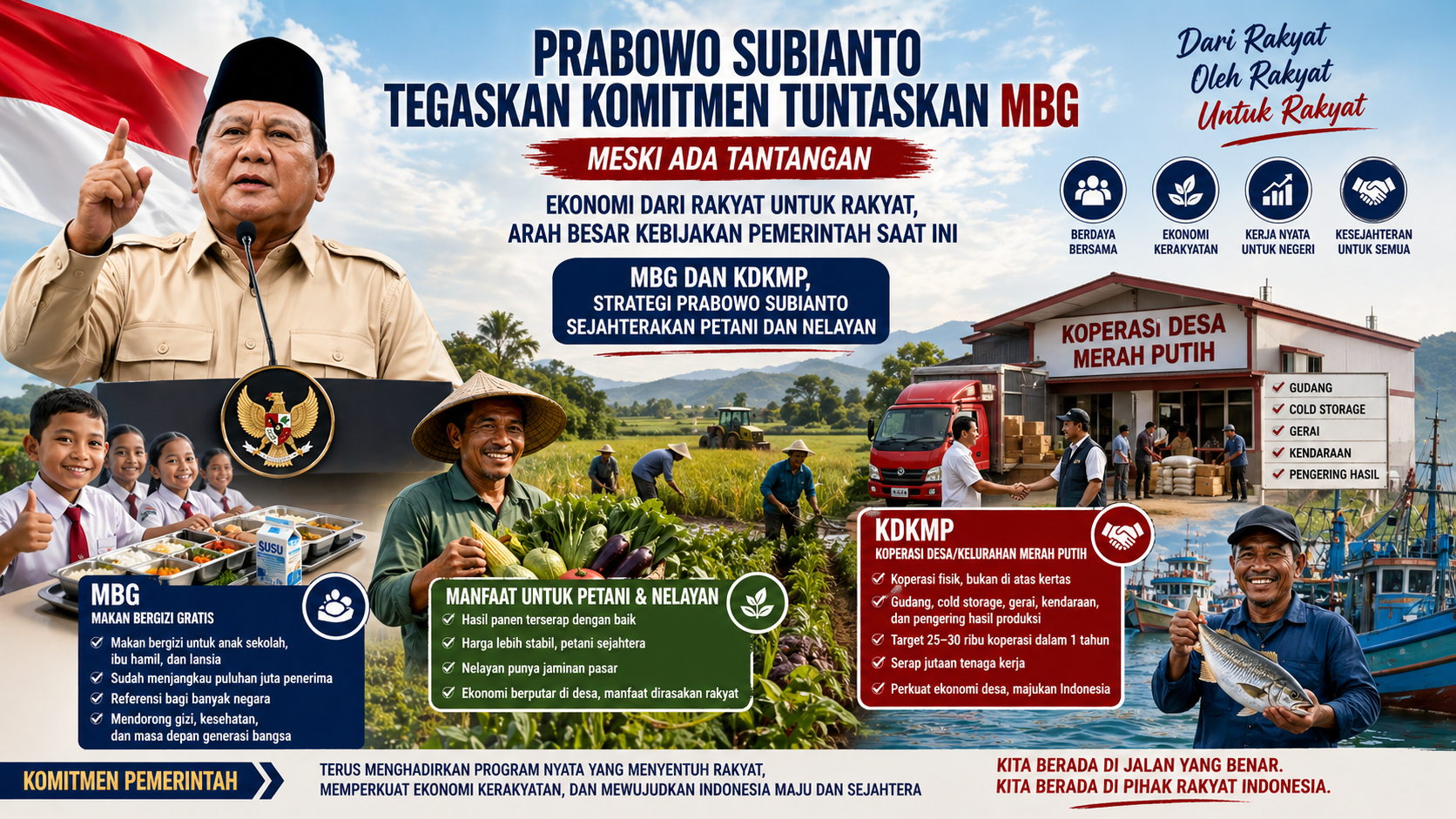 Prabowo Subianto Tegaskan Komitmen Tuntaskan MBG Meski Ada Tantangan