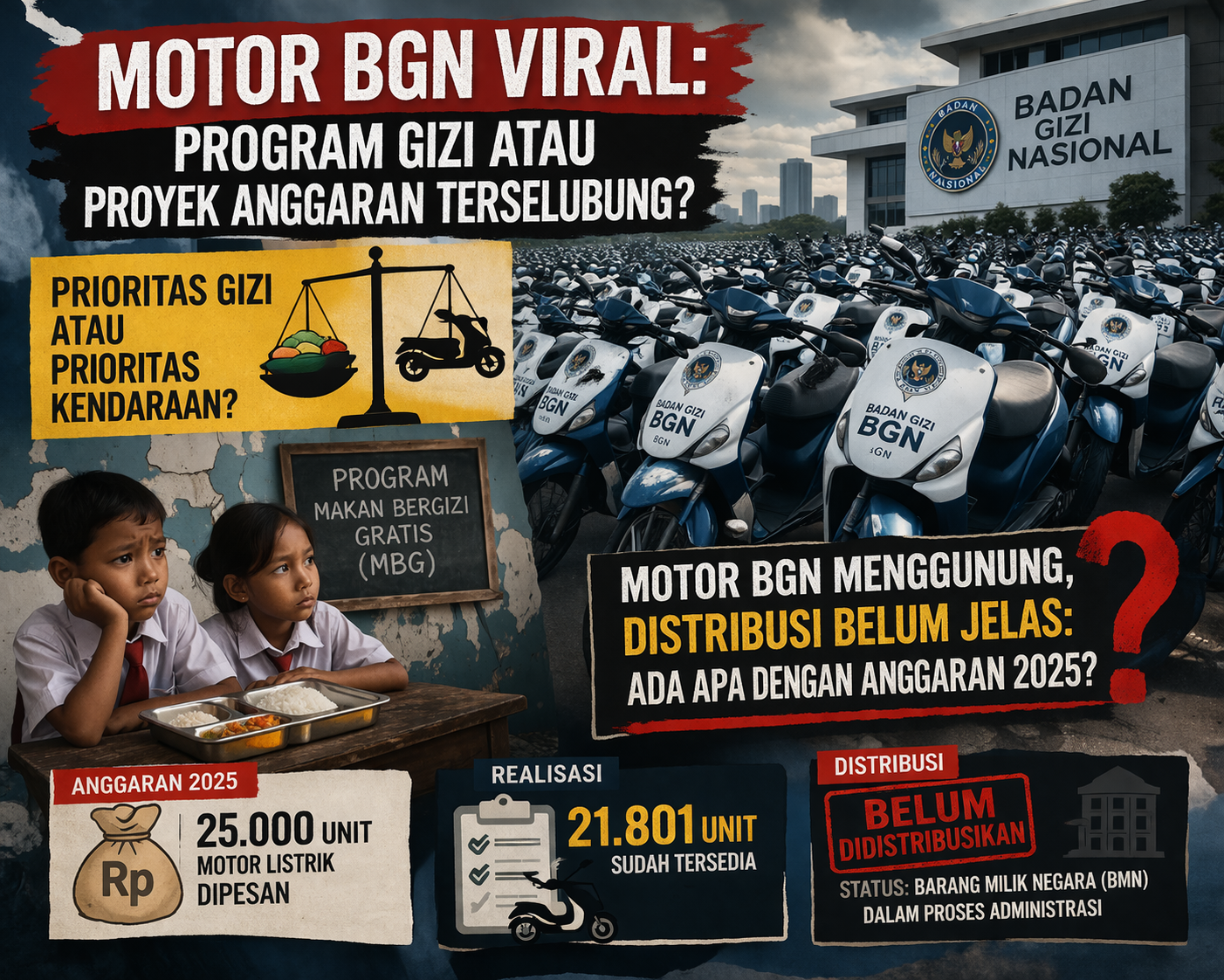 Motor BGN Viral.!! Ini Program Gizi atau Proyek Anggaran Terselubung?