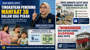 BGN Minta SPPG Tingkatkan Penerima Manfaat 3B dalam Dua Pekan