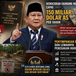 Prabowo Sebut Kebocoran Ekonomi Negara Capai 150 Miliar Dolar per Tahun