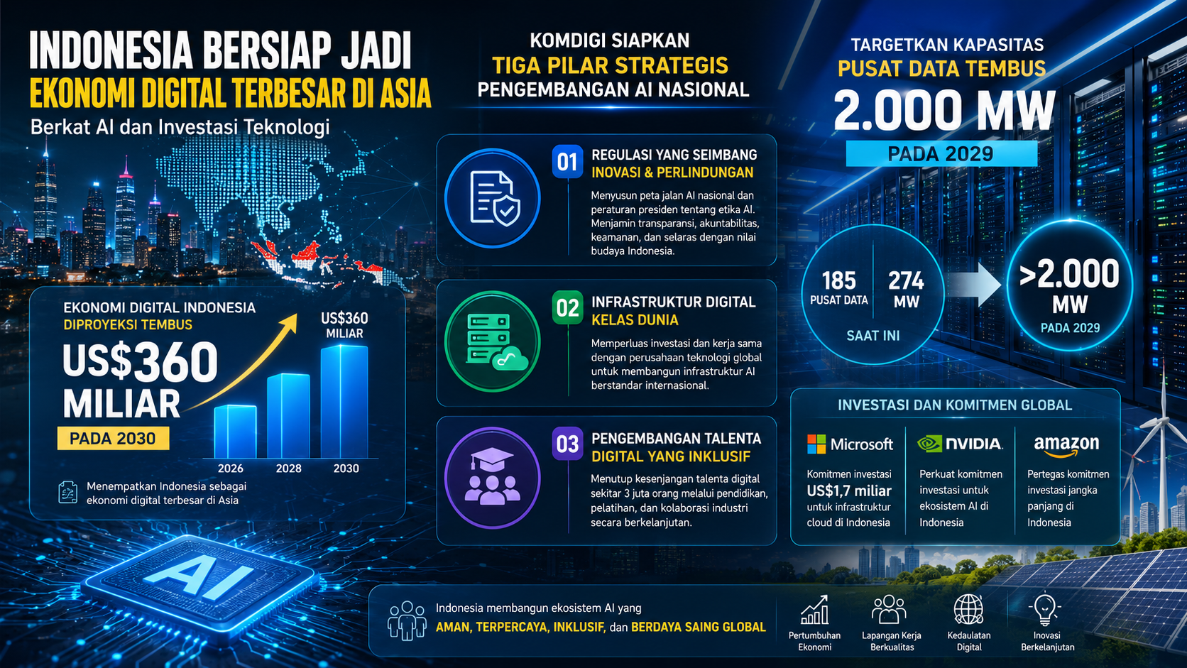 Indonesia Bersiap Jadi Ekonomi Digital Terbesar di Asia Berkat AI dan Investasi Teknologi