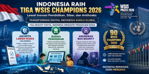 Indonesia Raih Tiga WSIS Champions 2026 Lewat Inovasi Pendidikan, Siber, dan Antihoaks