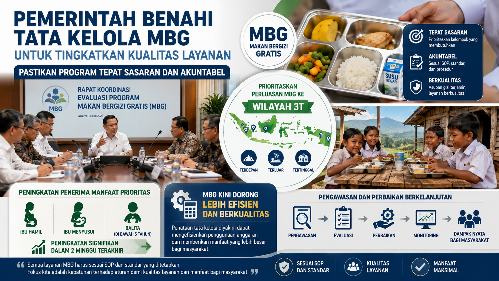 Evaluasi MBG, Pemerintah Prioritaskan Daerah 3T Dan Siap Tingkatkan Kualitas dan Akuntabilitas