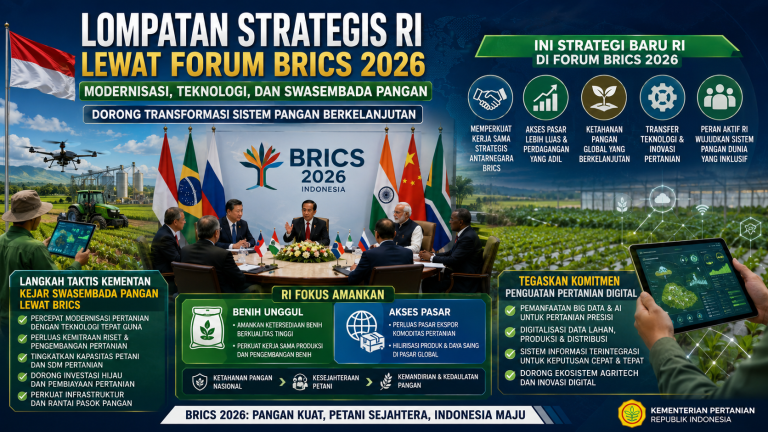 Lompatan Strategis RI lewat Forum BRICS 2026 Modernisasi, Teknologi, dan Swasembada Pangan