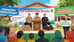 Bupati Pangkep dan Polres Deklarasikan Kampung Bebas Narkoba di Majannang