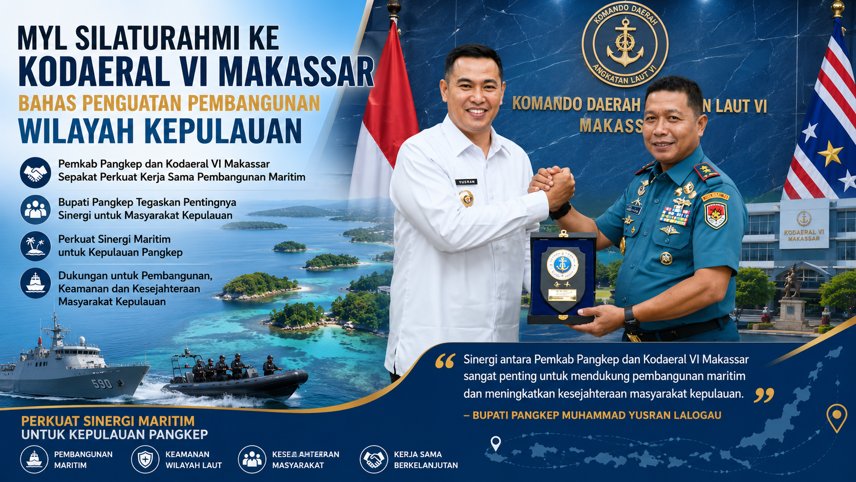 MYL Sambangi Kodaeral VI Makassar Dorong Kerja Sama Strategis di Wilayah Maritim