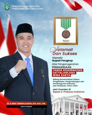 Bupati Kabupaten Pangkajene dan Kepulauan (Pangkep) Muhammad Yusran Lalogau.