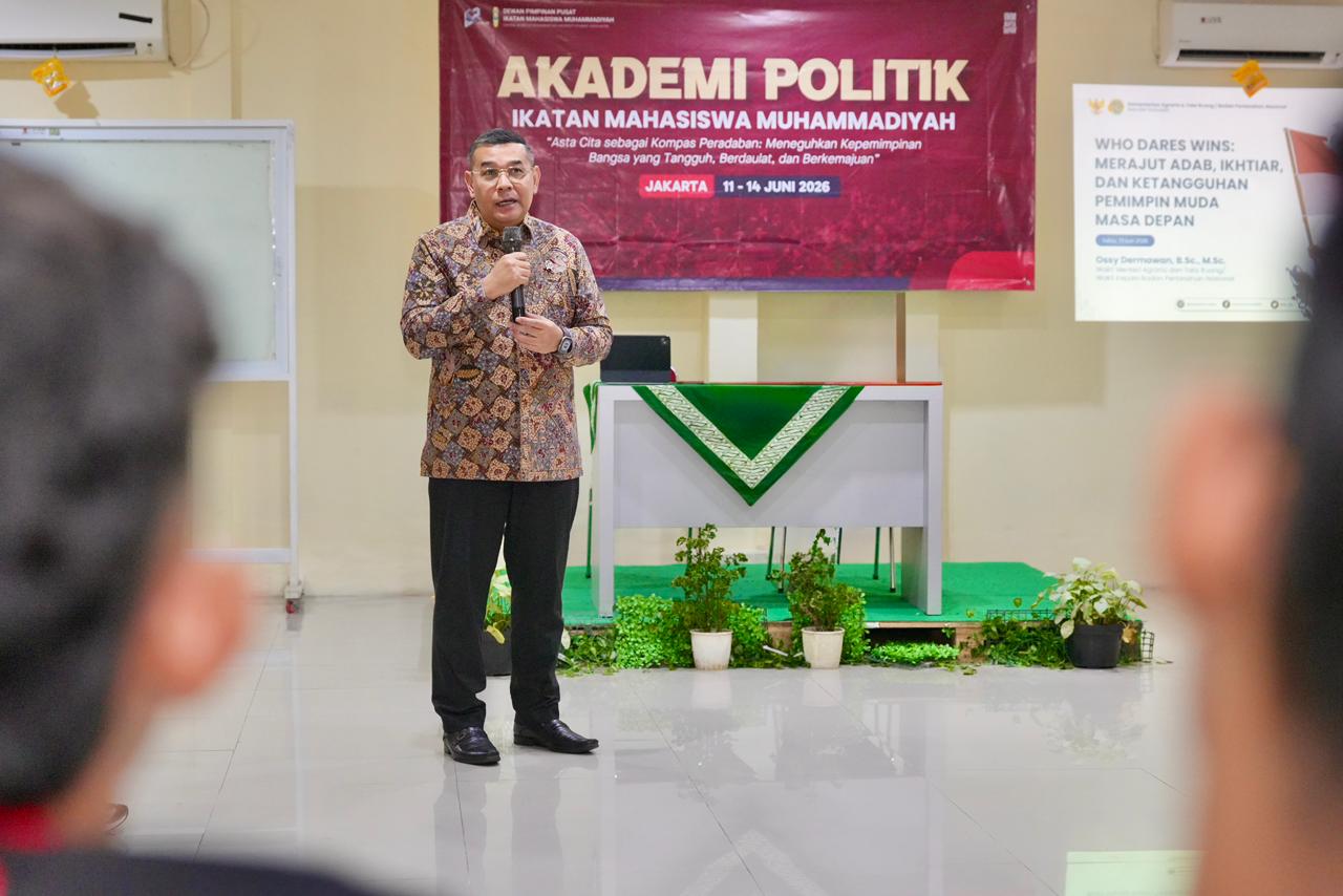 Jadi Pembicara di Akademi Politik UMJ, Wamen ATR/Waka BPN: Pertanahan Berperan Strategis dalam Mendukung Asta Cita Presiden