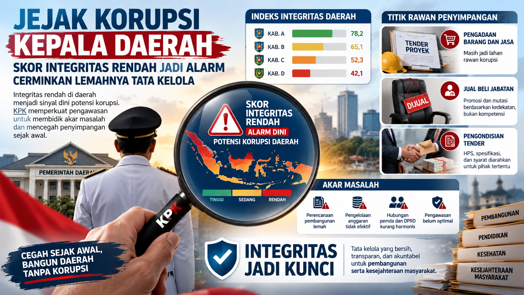 Jejak Korupsi Kepala Daerah Jadi Alarm Rendahnya Integritas Cerminkan Lemahnya Tata Kelola