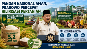 Pangan Nasional Aman, Prabowo Percepat Hilirisasi Pertanian untuk Dongkrak Kesejahteraan Petani