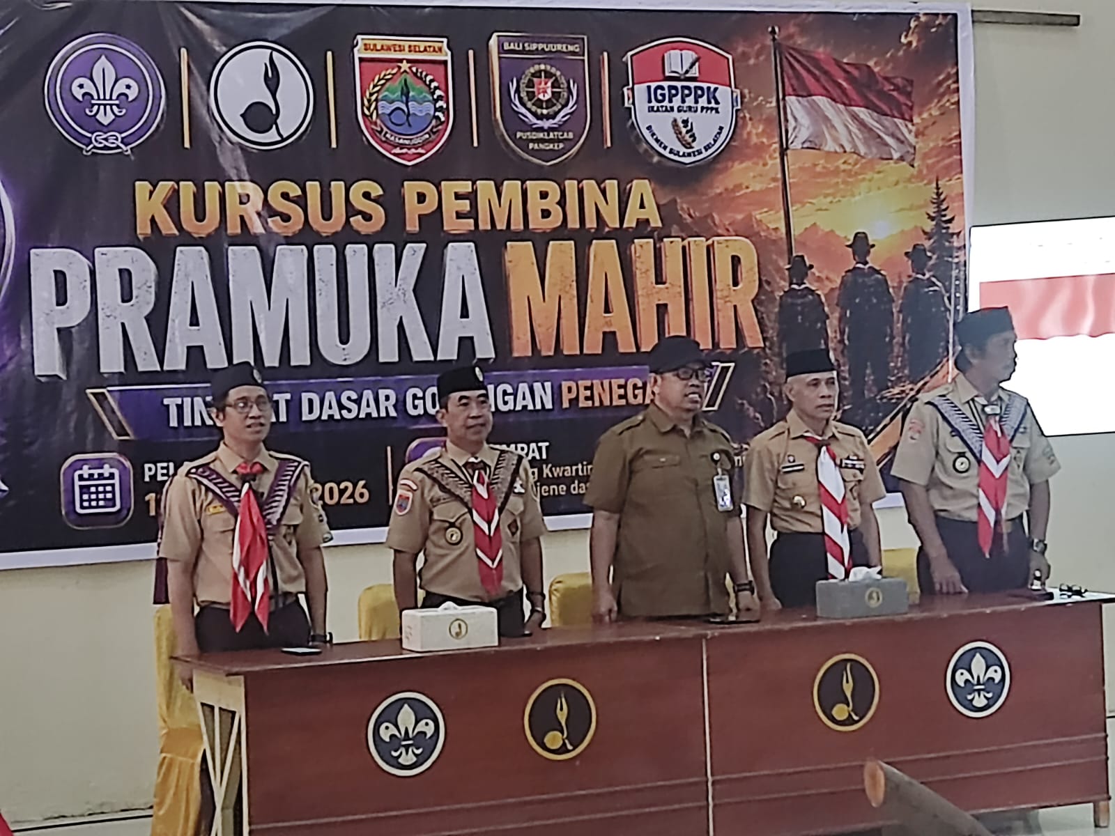 Kwarcab Pramuka Pangkep Gelar Kursus Mahir Dasar Pembina Penegak