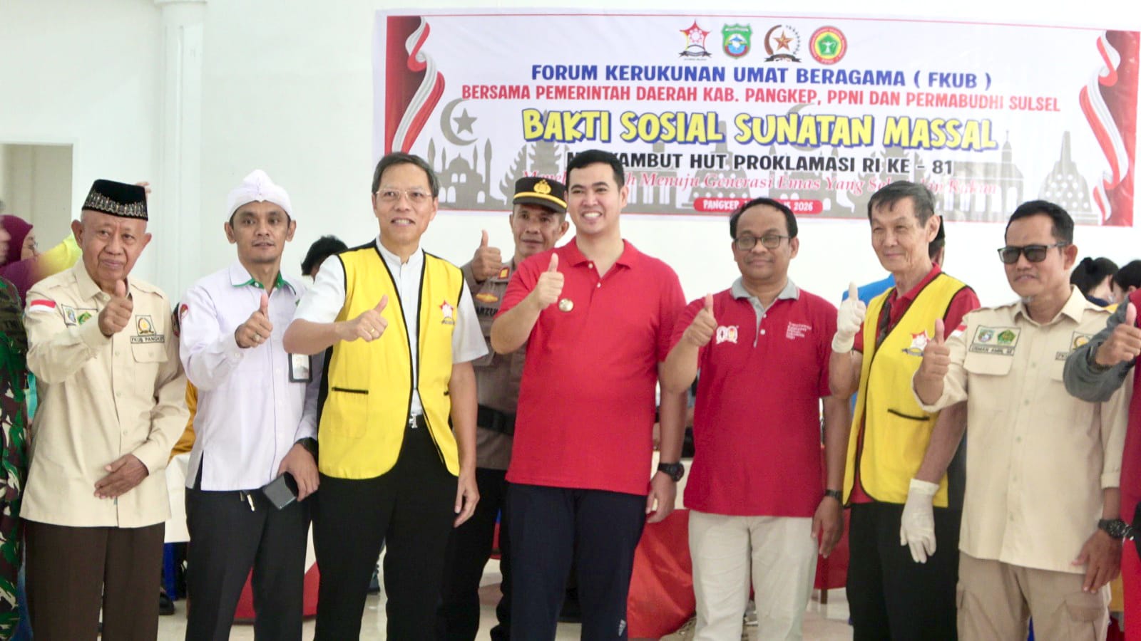 Semangat Kerukunan Lintas Agama, FKUB dan Pemkab Pangkep Gelar Sunatan Massal untuk 50 Anak