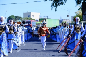 Kirab Duplikat Bendera Merah Putih Libatkan Purna Paskibraka dan Marching Band